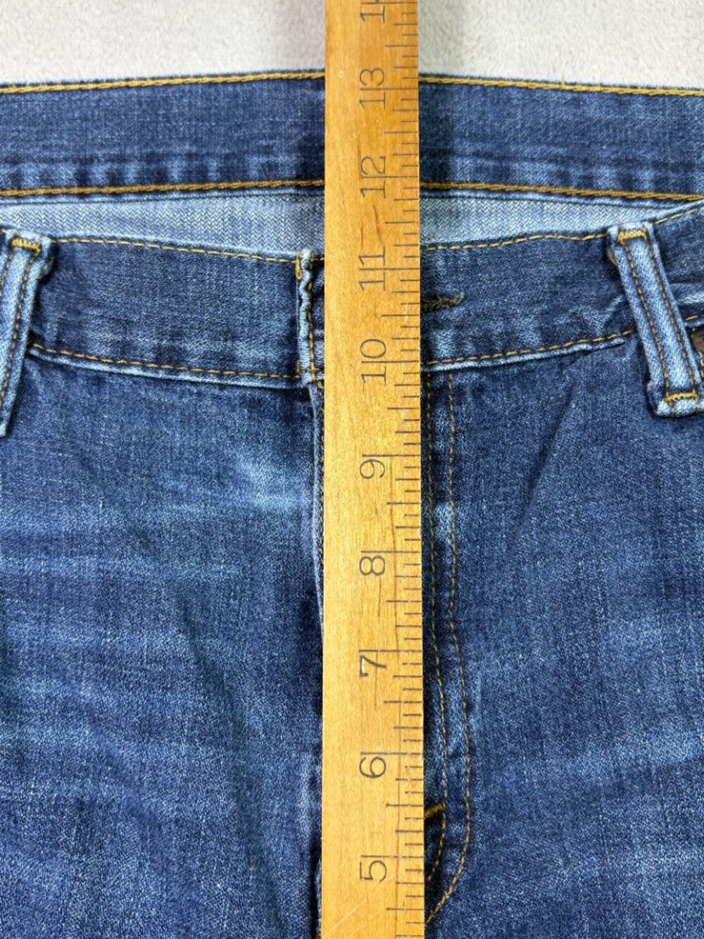 Levi's 569 Loose Straight Mens Fits 36x31 (Tag 34x32) Dark Wash Blue Jeans Baggy - Picture 8 of 10